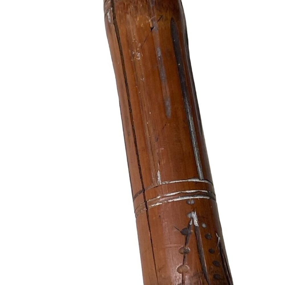 Vintage Knobby Cane Gentlemans Walking Stick Carved Engraved People Folk Art u - Picture 8 of 9